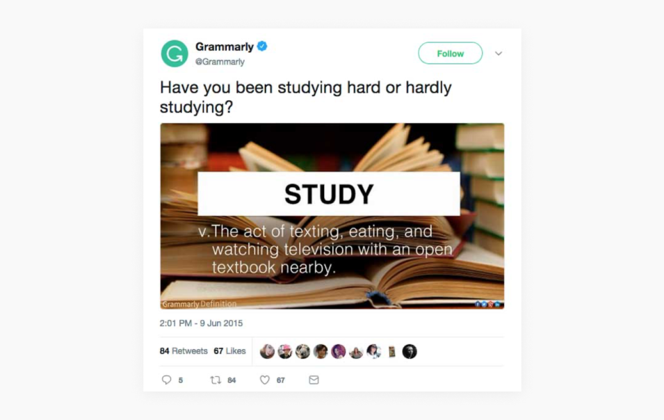 Grammarly showcases how well they understand their audience.